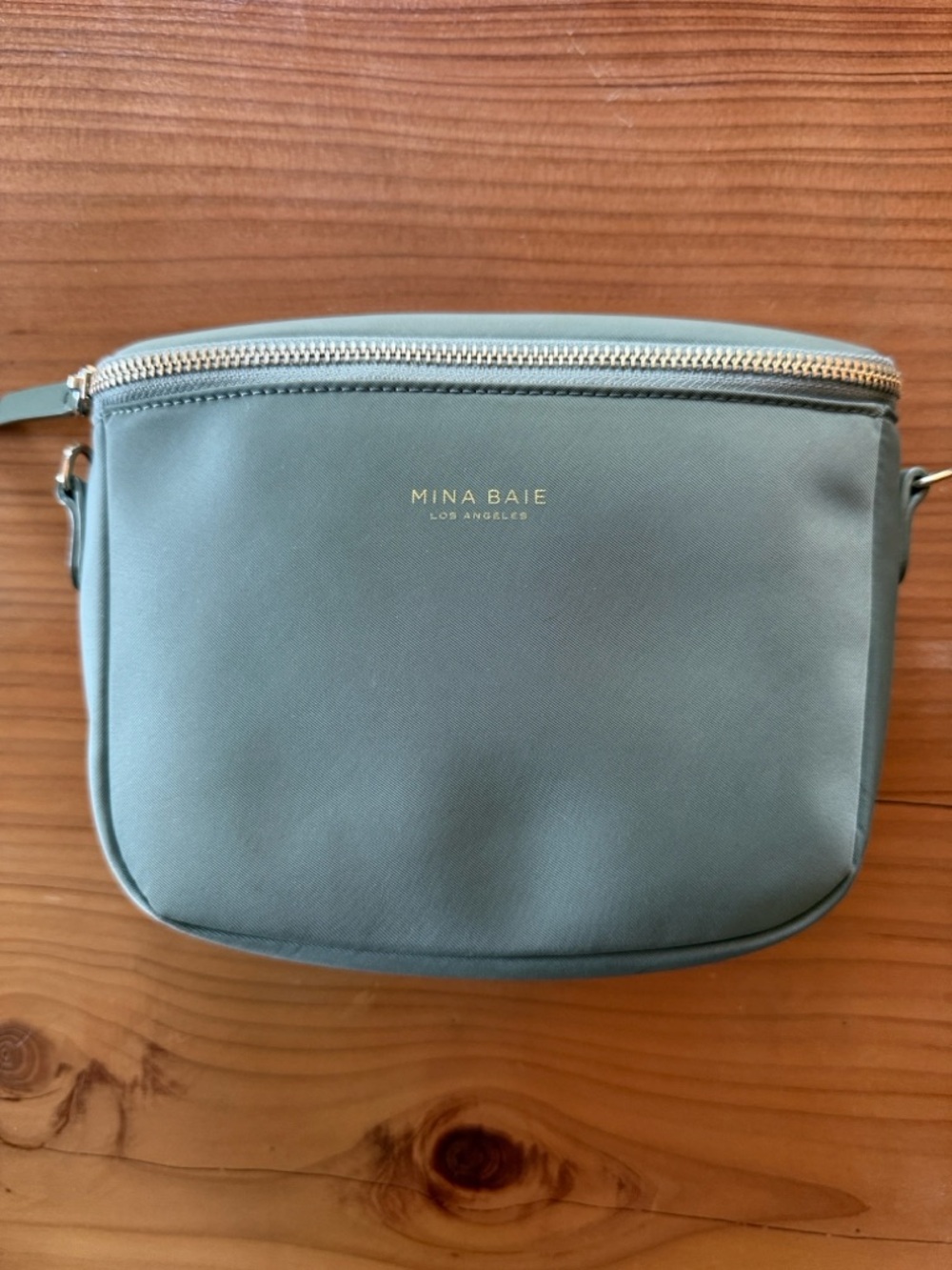 Mina Baie Fanny Crossbody in Sage/cactus color